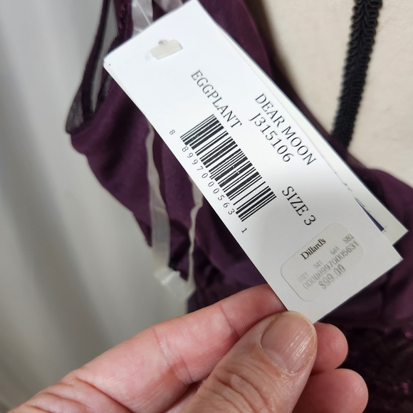 NWT Dear Moon Putple Sequin Dress Size 3 - Picture 9 of 10